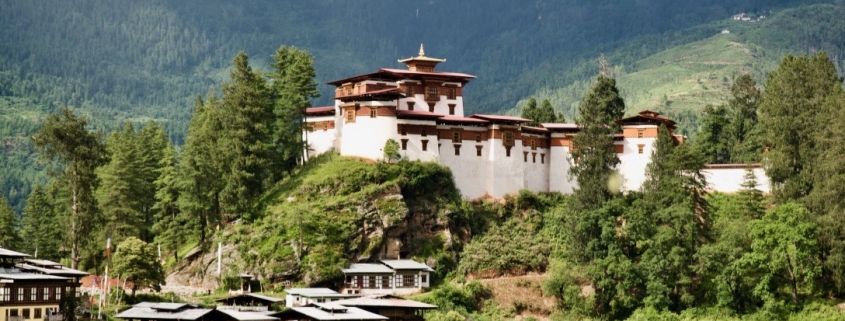 The Drukgyel Dzong (fortress) in Paro valley.