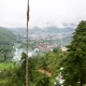 Monsoon view of Tashichhodzong and Thimphu valley from Dechenphodrang